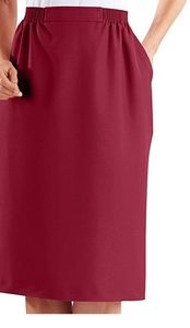 Alfred Dunner Maroon Skirt with Pockets